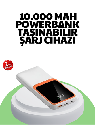 10000 mAh Hızlı Şarj Destekli Powerbank – Hafif, Kompakt ve Güvenli