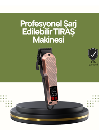 Şarjlı Saç Kesme Makinesi – 4 Kademeli Ayar, LCD Ekran ve Hızlı Şarj Desteği