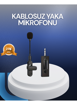 Bluetooth 5.2 Kablosuz Mikrofon – 360° Ses Algılama, Gürültü Engelleme, 4 Saat Çalışma