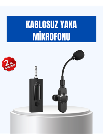 Kablosuz 2.4 GHz Yaka Mikrofonu – 60 m Menzilli, Gürültü Azaltıcı, Şarjlı ve Taşınabilir