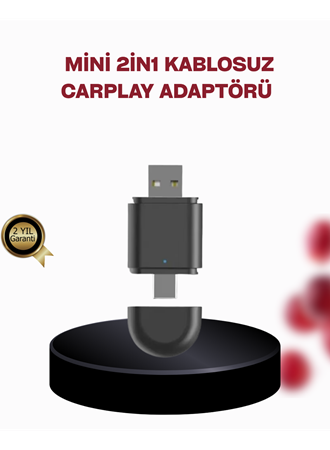 Kablosuz CarPlay Adaptörü – Bluetooth 5.4 ve Wi-Fi 6 Teknolojili Tak & Çalıştır Dönüştürücü