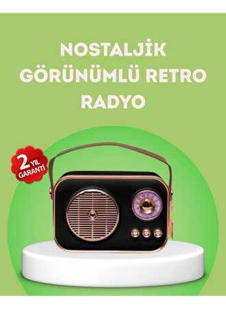 Nostaljik Retro Radyo – Bluetooth, USB ve FM Özellikli Şık Tasarım
