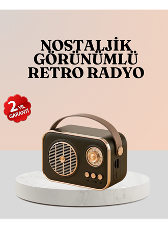 Bluetooth’lu Retro Radyo – FM Destekli Nostaljik Hoparlör