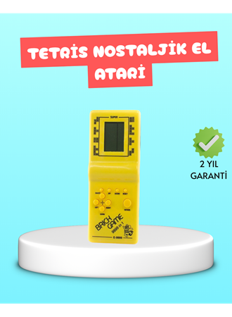 Taşınabilir El Aterisi Gameboy – Klasik Tetris Oyunu, Pil ile Çalışan Mini El Konsolu