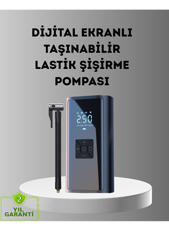 Dijital Ekranlı Kablosuz Hava Pompası LED Işıklı 12V 80W
