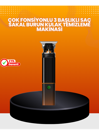 Erkekler İçin 3 in 1 Şarjlı Bakım Seti – 7300 RPM Güçlü Motor ve Sessiz Çalışma