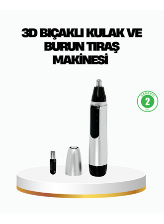 3D Bıçaklı Burun ve Kulak Tıraş Makinesi Pil ile Çalışan Taşınabilir Model