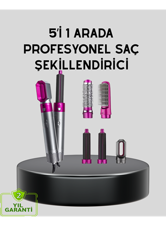 5’i 1 Arada Saç Şekillendirme Makinesi Hızlı Kuruma ve Kuaför Kalitesinde Sonuç