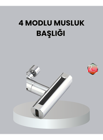 ABS Pirinç Alaşımlı Musluk Başlığı 4 Modlu 360° Dönebilen ve Ekonomik