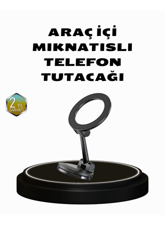 360° Dönebilen Katlanır Manyetik Araç Telefon Tutucu – MagSafe Uyumlu, Kompakt ve Şık Tasarım