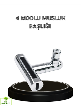 4 Fonksiyonlu Musluk Başlığı 360 Derece Dönebilen ve Su Tasarruflu
