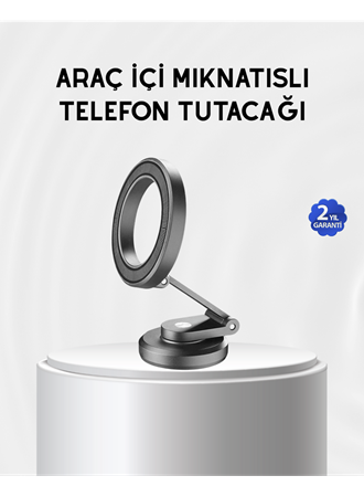 Manyetik Katlanabilir Araç Telefon Tutucu – MagSafe Uyumlu, 360° Ayarlanabilir, Güçlü Mıknatıs
