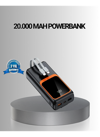 Powerbank 20000 mAh Yüksek Kapasiteli ve 22.5W Hızlı Şarj Destekli