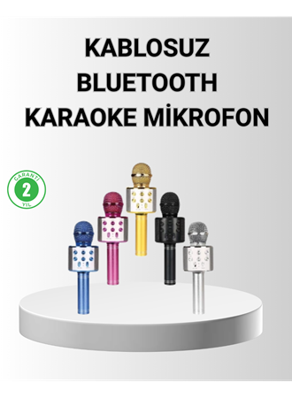 Bluetooth Karaoke Mikrofon – Yüksek Ses Kalitesi, Yankı Efektli, Uzun Ömürlü Pil