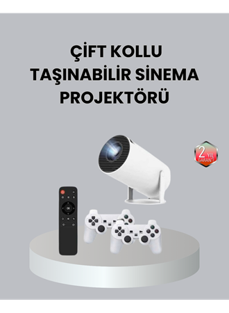 4K Wi-Fi 6 Projeksiyon Cihazı – 10.000+ Oyun Desteği, Kablosuz Bağlantı ve Çoklu Giriş Portları