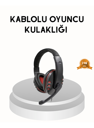 Profesyonel Gaming Kulaklık – Mikrofonlu, Yumuşak Pedli, Stereo Ses Kalitesi, Tere Dayanıklı