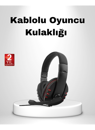 Rahat ve Dayanıklı Mikrofonlu Oyun Kulaklığı – Stereo Ses, Ayarlanabilir Kafa Bandı