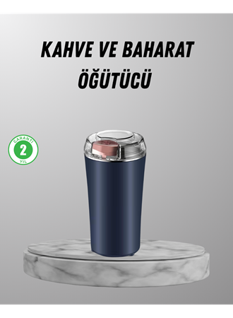 Elektrikli Kahve ve Baharat Öğütücü – Güçlü Motor, Paslanmaz Çelik Gövde, Kolay Temizlik