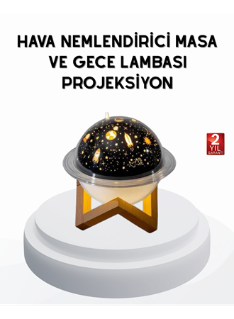 USB Mini Hava Nemlendirici ve Projeksiyon Lamba – Taşınabilir, Sessiz, Dekoratif Aromaterapi Cihazı