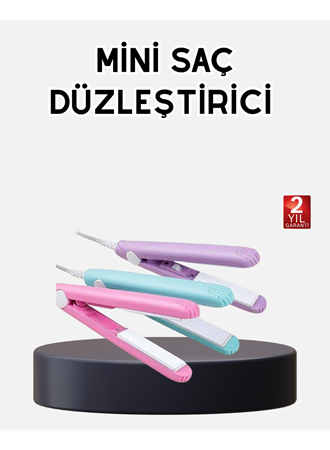 Seyahat Tipi Mini Saç Düzleştirici – Seramik Kaplama, Hızlı Isınma, Kompakt Tasarım