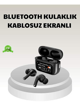 Bluetooth 5.3 ANC Kablosuz Kulaklık – Dokunmatik Kontrol, Dijital Ekran ve Uzun Pil Ömrü