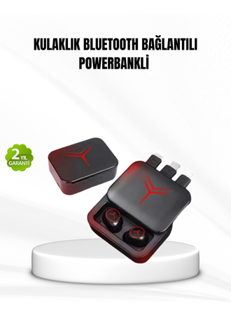 Bluetooth Powerbank Kulaklık – Kablosuz, Uzun Pil Ömrü, Dokunmatik ve Yüksek Ses Kalitesi