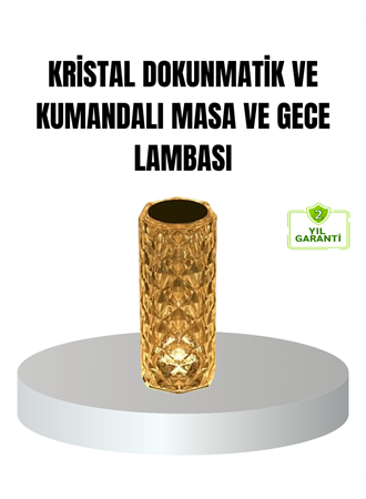 Kristal RGB LED’li Kumandalı Masa ve Gece Lambası – Renkli Işık Modlarıyla Şık Dekoratif Aydınlatma