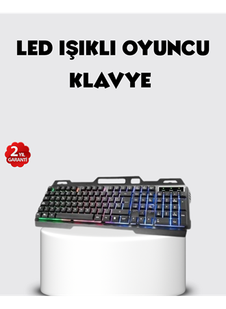 RGB Aydınlatmalı Klavye Mouse Seti – USB Bağlantılı, Türkçe Q, Ayarlanabilir DPI, Ergonomik Yapı