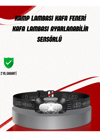 Ayarlanabilir Kafa Lambası Type-C Şarjlı Kompakt Kamp Lambası