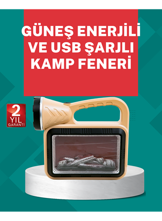 Alev Efektli Güneş Enerjili Lamba – Su Geçirmez