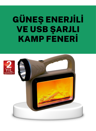 Güneş Enerjili Alev Efektli Lamba – COB Teknolojili, Dış Mekan Aydınlatma