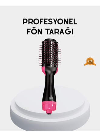 Yeni Nesil Fön Tarağı – 220°C Isı, Negatif İyon, 360° Dönebilen Kablo