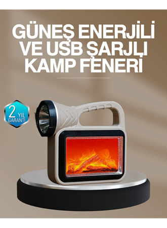 Solar COB Alev Efektli Lamba – Güneş Enerjili, Suya Dayanıklı, Taşınabilir