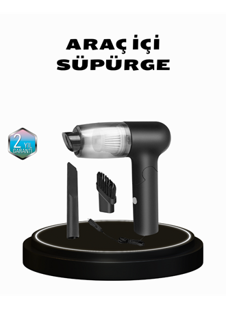 Taşınabilir Vakumlu Araç Süpürgesi – Katlanabilir Sap, Yıkanabilir Filtre, 120W Motor