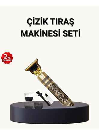 Profesyonel Çizik Tıraş Makinesi – T Çelik Bıçaklı, 120 Dakika Şarjlı Kullanım, 3 Başlıklı