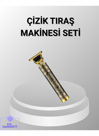 Şarjlı T Bıçaklı Saç ve Sakal Tıraş Makinesi – 3 Başlıklı, Güçlü Motorlu, 2 Saat Kullanım