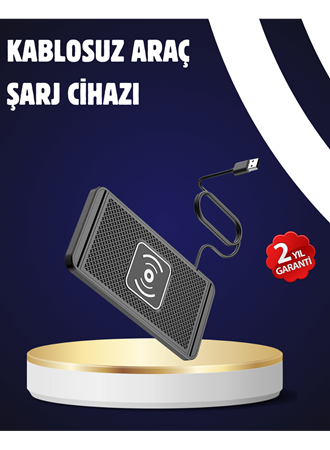 Kaymaz Manyetik Kablosuz Şarj Pedi – Araç, Ofis ve Ev Kullanımına Uygun