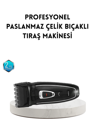 Unisex Şarjlı Saç ve Sakal Kesme Makinesi – Sessiz Motor, 1–12 mm Ayarlanabilir Başlık