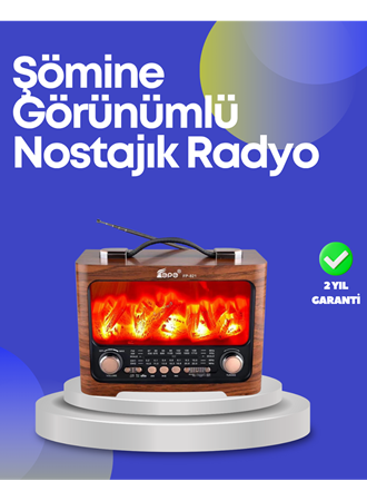 Taşınabilir Kamp Hoparlörü – Solar Şarjlı, Şömine Efektli, 7W Güçlü Ses