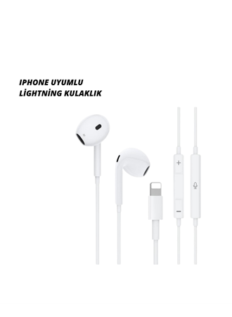 iPhone 14 ve altındaki modellerle uyumlu Kablolu kulaklık