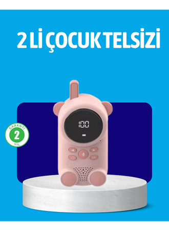 USB Şarjlı Çocuk Telsizi – Renkli Ekran, VOX Modu, Kompakt Tasarım