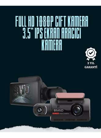 Çift Lensli Araç İçi Kamera – Park Koruma, Gece Görüş ve Tarih Damgası