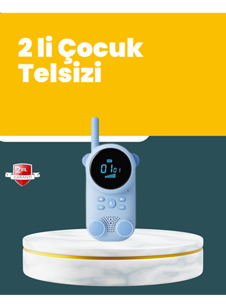 LCD Ekranlı Çocuk Telsizi – İki Yönlü Ses, 1-3 km Çekim Mesafesi
