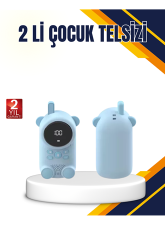 Çocuk ve Bebek Telsizi – 22 Kanal, VOX Modu, USB Şarjlı, Renkli Ekran