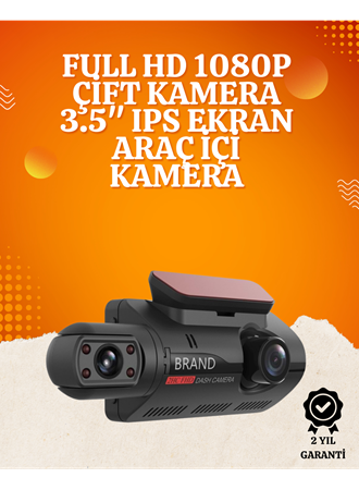 WiFi Destekli Araç Kamerası – 3 inç Ekran, 1080P Ön ve 720P İç Kamera