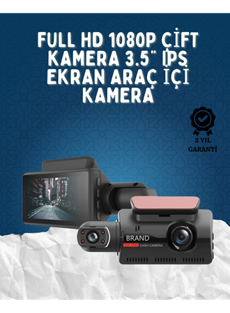 Çift Görüşlü Dashcam – Gece Görüşlü 1080P Araç İçi Güvenlik Kamerası