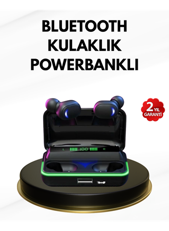 E10 Kablosuz Bluetooth Kulaklık – 3D Ses, Powerbank Şarj Kutusu