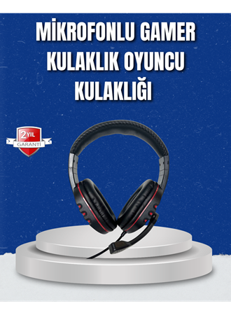 Bilgisayar Oyuncu Kulaklığı – Yumuşak Pedli, Dayanıklı İpli Kablo