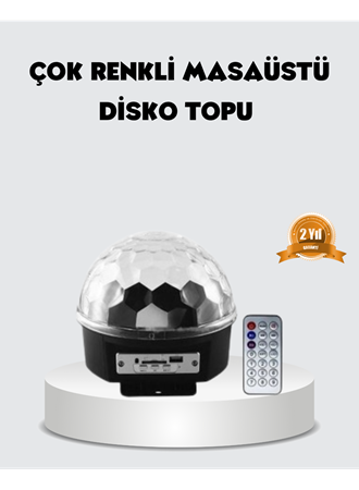 RGB LED Disko Topu Projektör – Ev Partileri, Doğum Günleri ve Eğlence İçin Işık Şovu