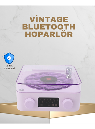 Retro Pikap Tasarımlı Bluetooth Hoparlör – Projektörlü Şarjlı Lamba